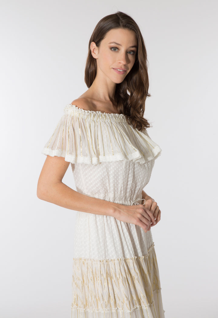 peasant off the shoulder dress Peasant Off Shoulder Dress – ZAY