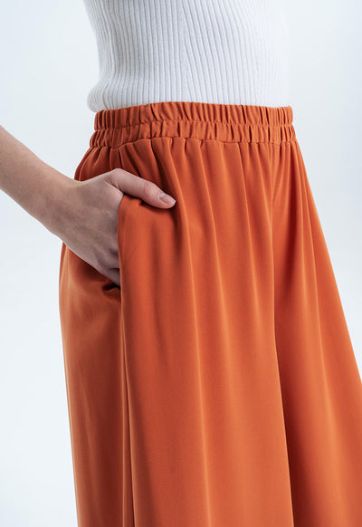 Wide Leg Solid Culottes