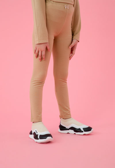 Stretch Jersey Single Bow Trim Leggings