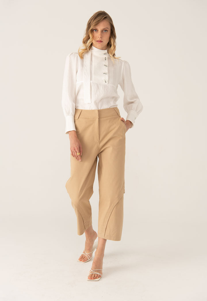 Straight Fit Flap Solid Trouser