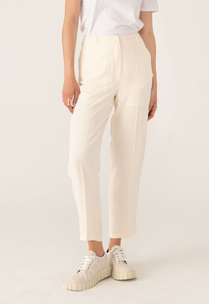 Mid Rise Comfy Fit Solid Trouser