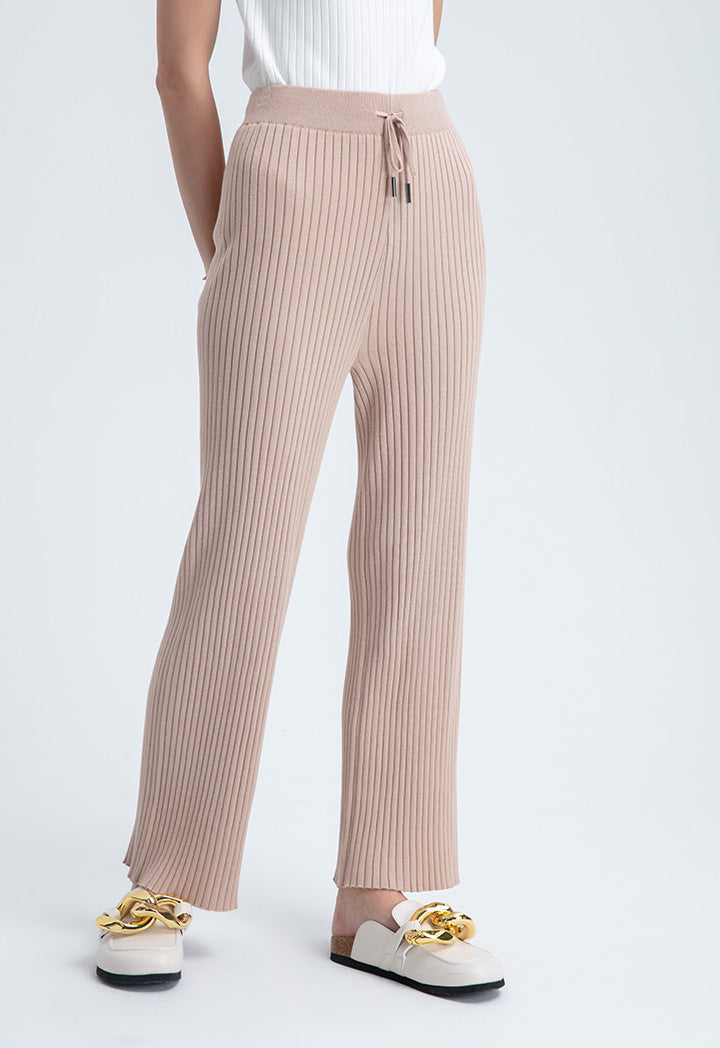 Straight Long Knitted Basic Pants