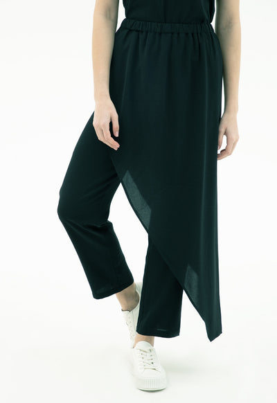 Casual Solid Draped Trouser