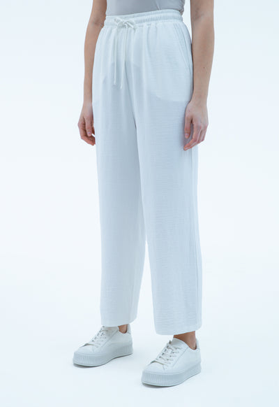 Elacticated Waist Solid Culottes