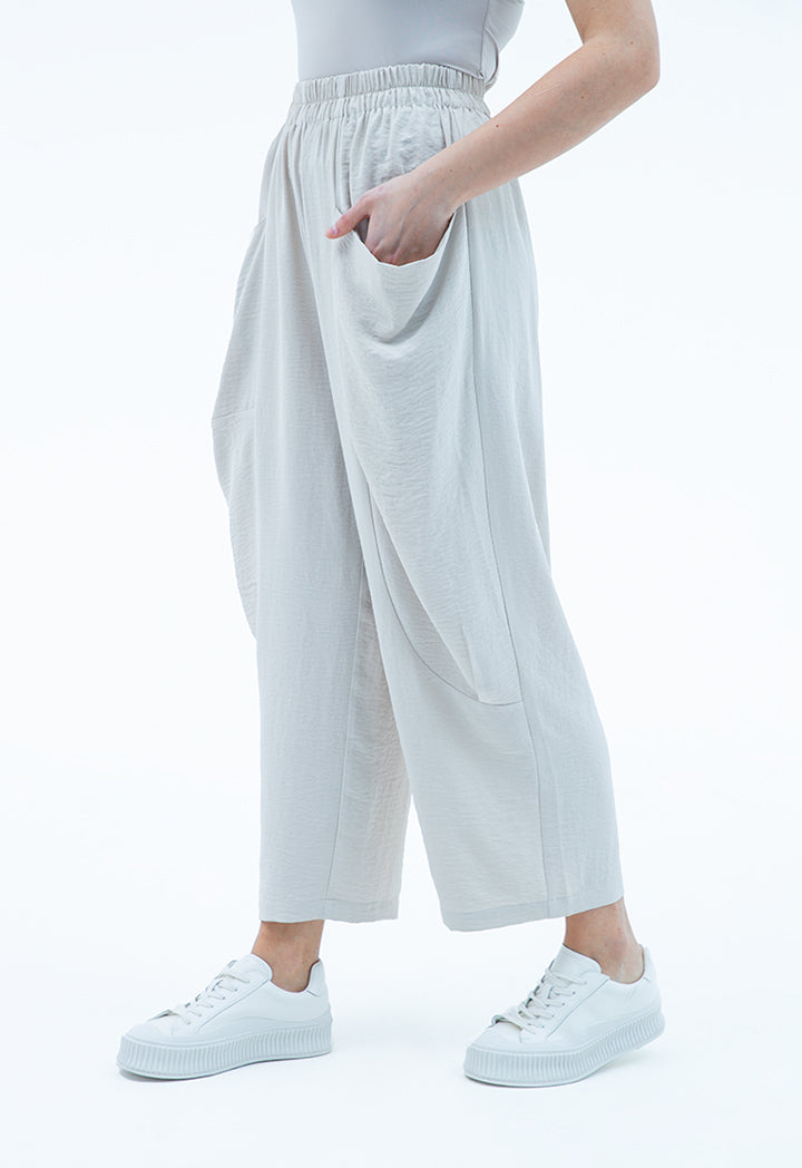 Textured Solid Trousers