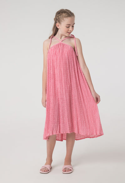 Long Solid Crinkled Shrug And Dress Sets