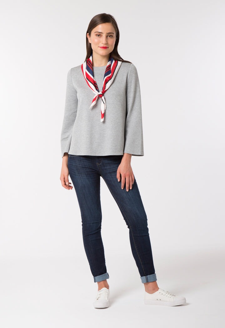 Jersey Top With Scarf