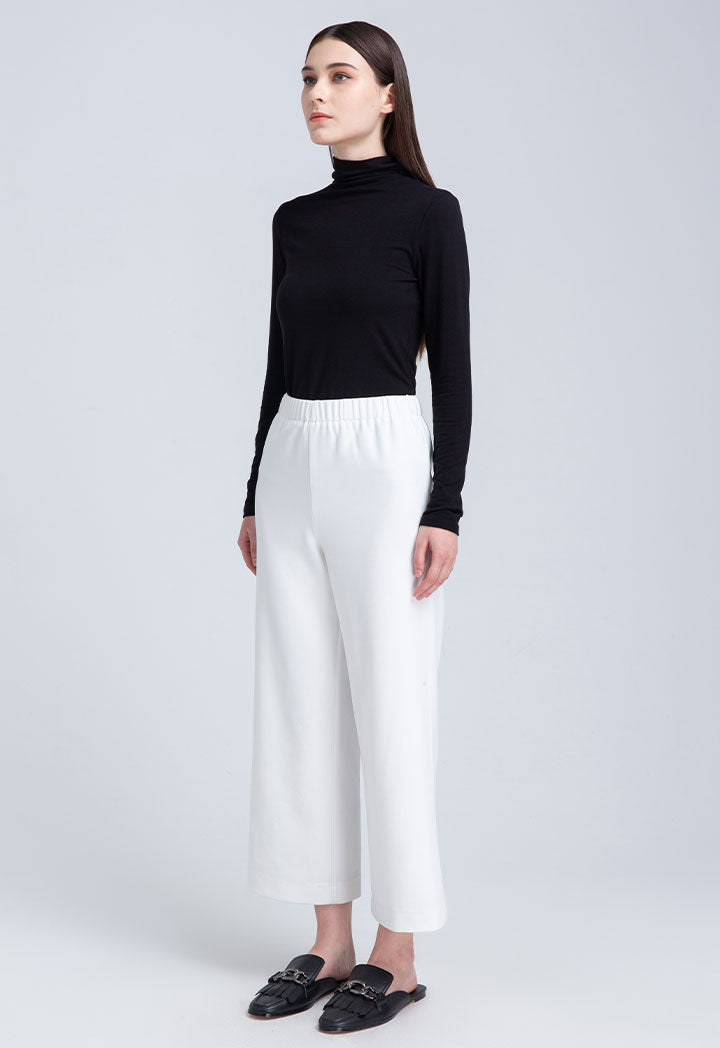 Cropped Solid Palazzo