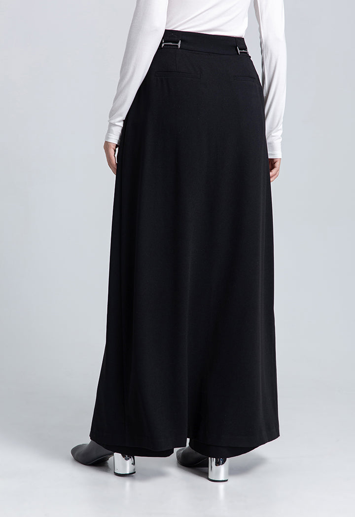 Wide Trousers With Detachable Skirt
