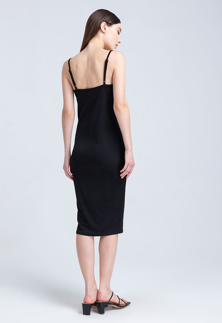 Square Neck Bodycon Basic Dress