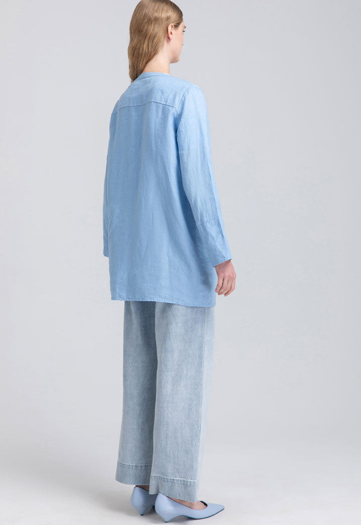 Wide Hem Straight Cut Trouser