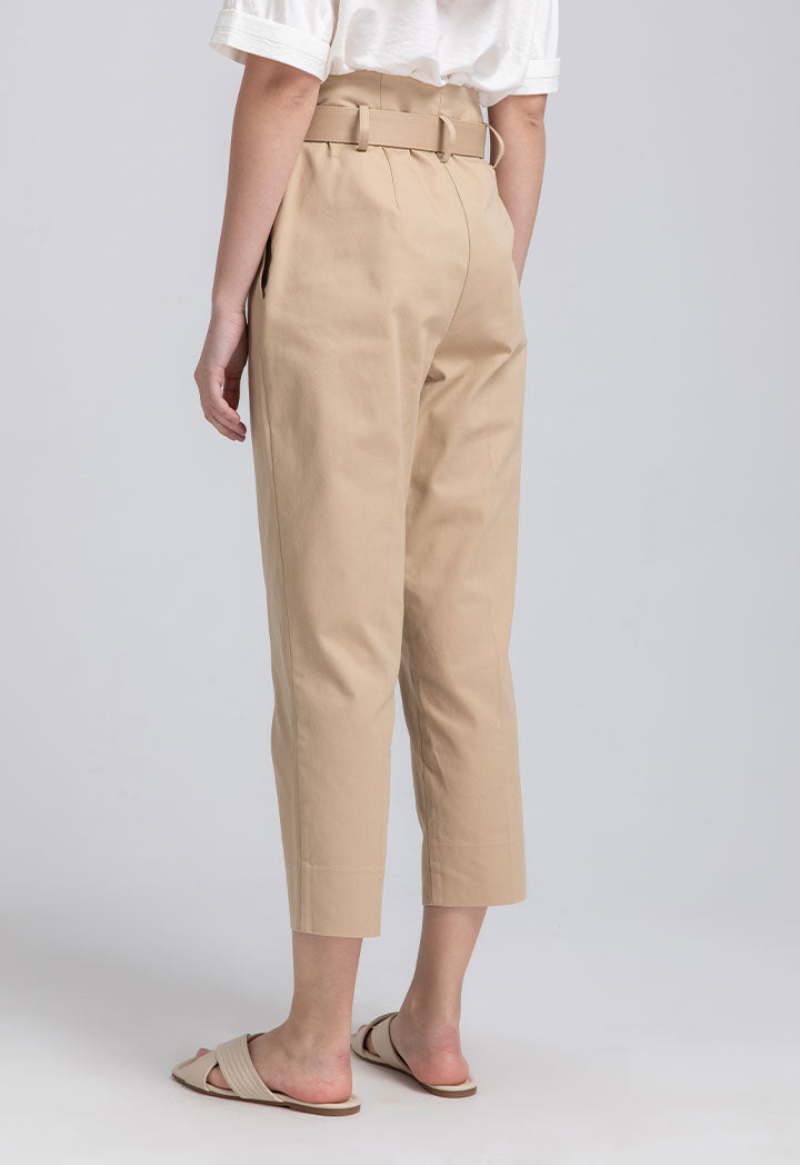 Cropped Solid Trouser