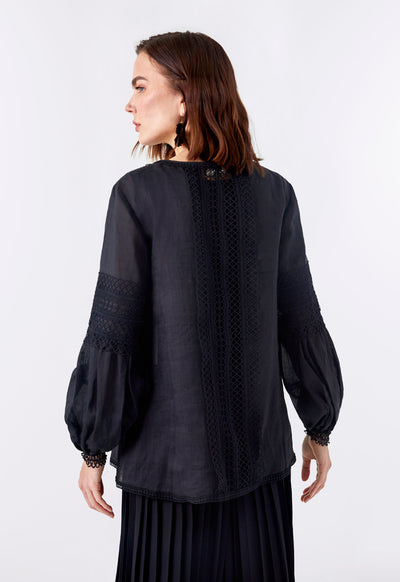 Lace Crochet Overlay Outerwear