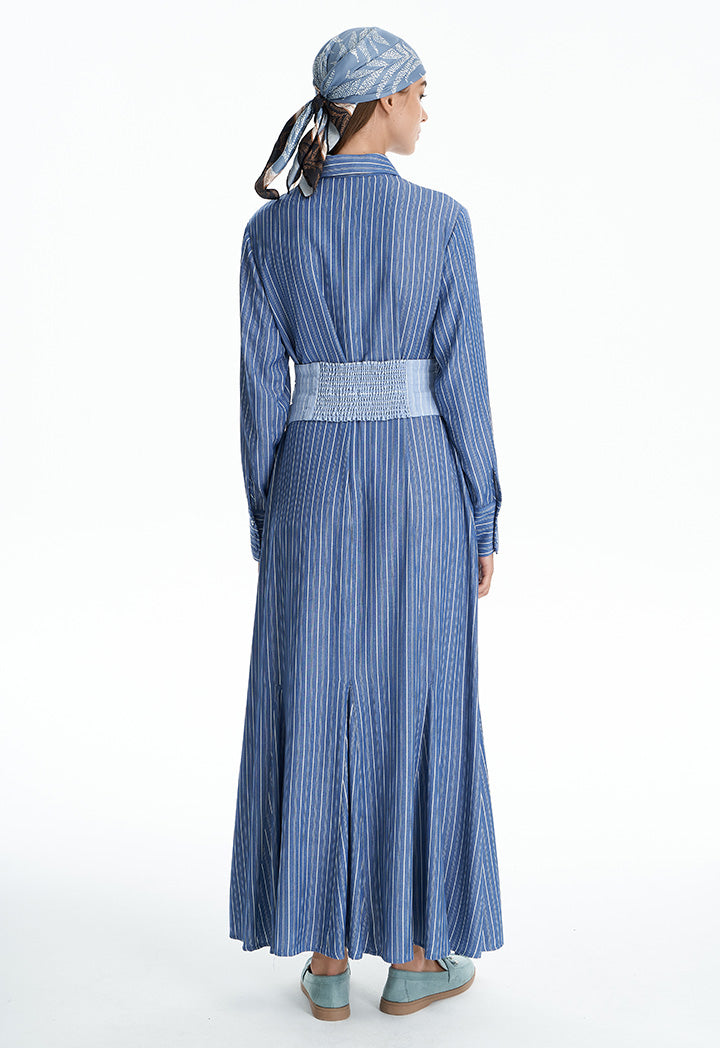 Contrast Stripes Maxi Dress – ZAY