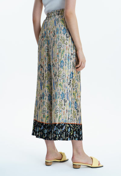 Multi Print Pleated Culottes