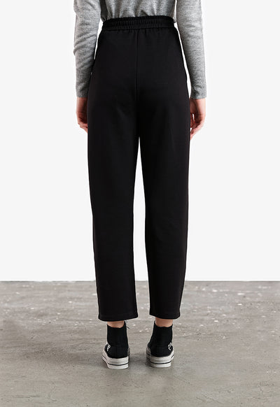 Solid Wrap Pullover Straight Leg Trouser