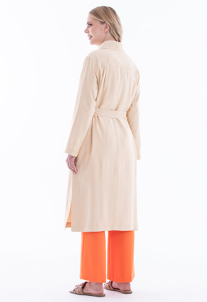 Solid Lightweight Side Slits Coat – ZAY