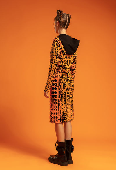 Cheetos Letter Jacquard Knitted Sweater Dress
