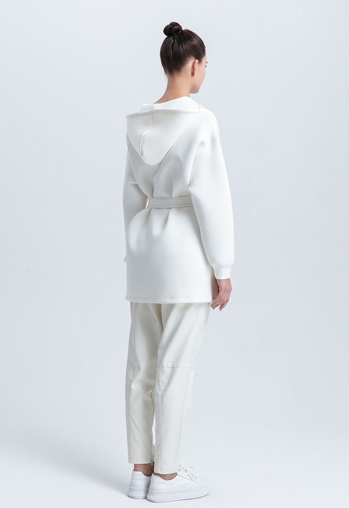 Neoprene Long Sleeve Hooded Blouse