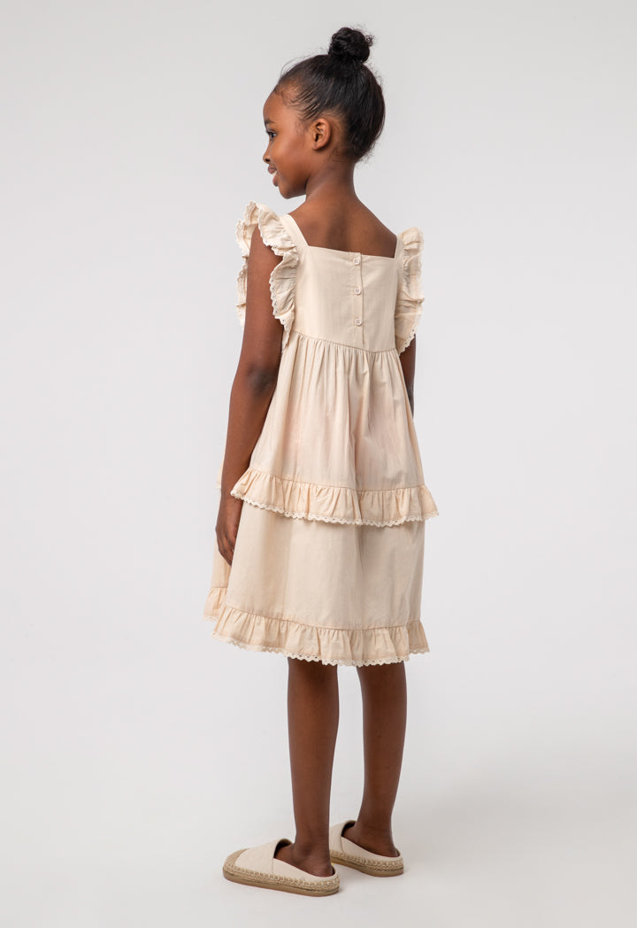 Lace And Frill Tiered Dress