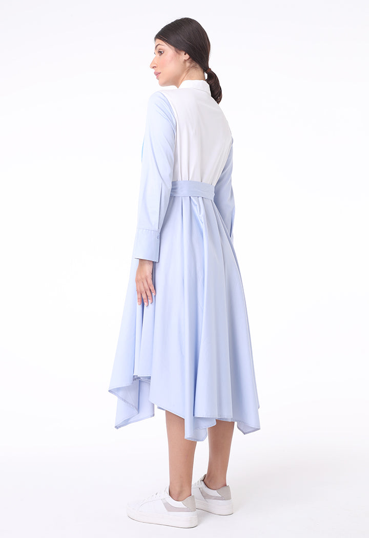 Color Block Shirt Dress