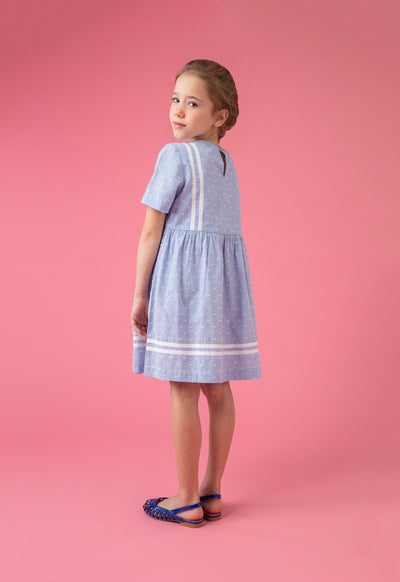 Gathered Waist Stripes Dress