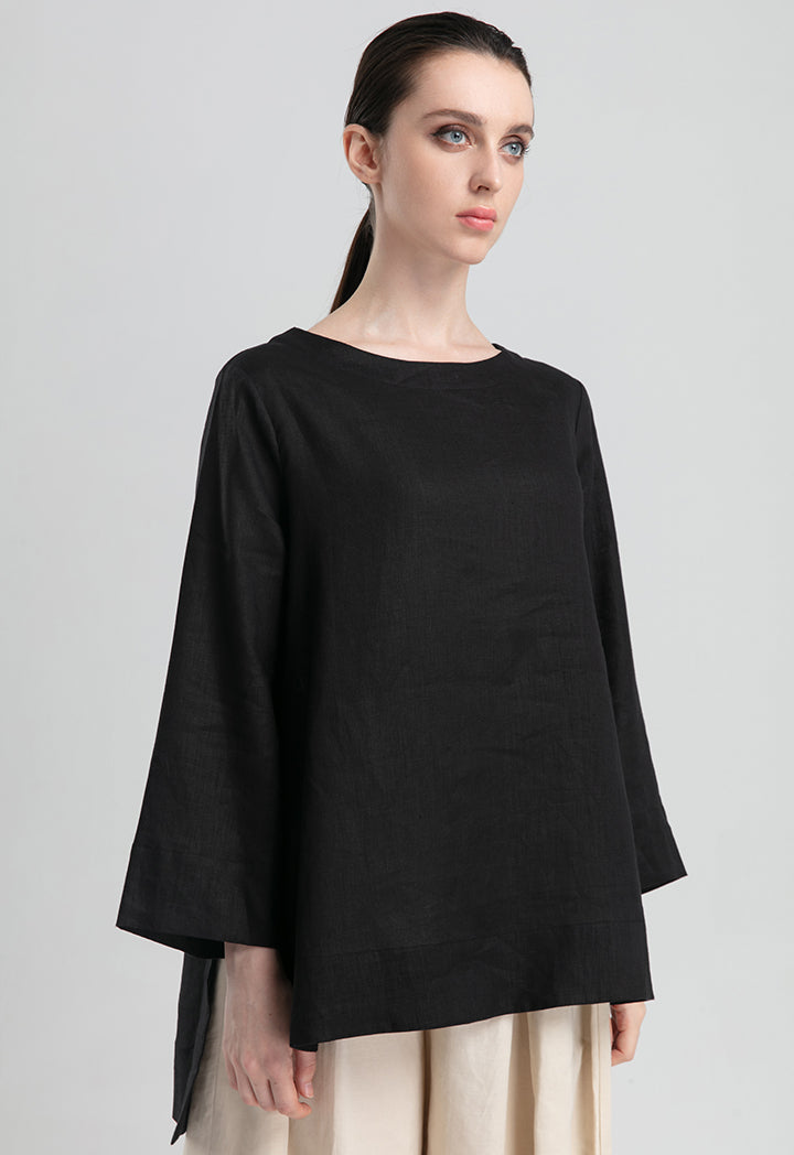 Solid Basic Top With Slit Sides