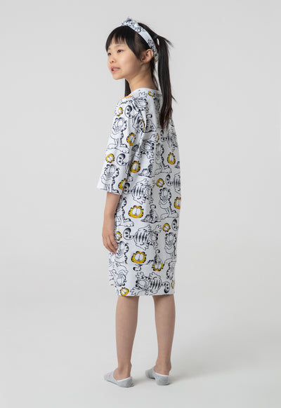 Garfield Classic Print T-Shirt Dress And Headband