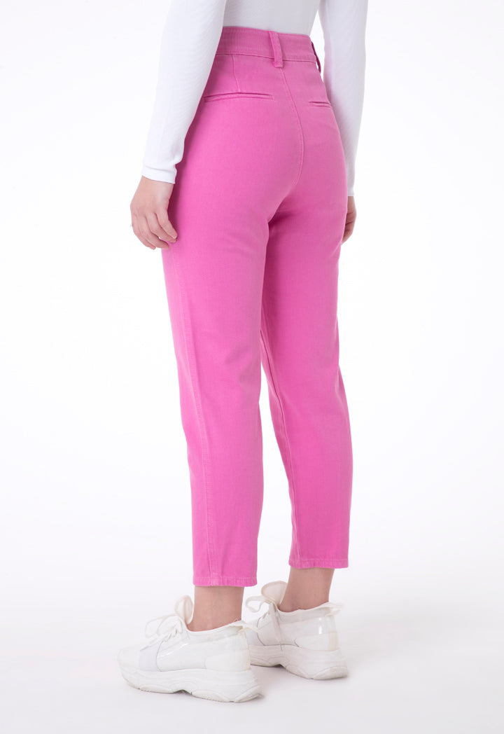 High Waist Pink Denim Pants