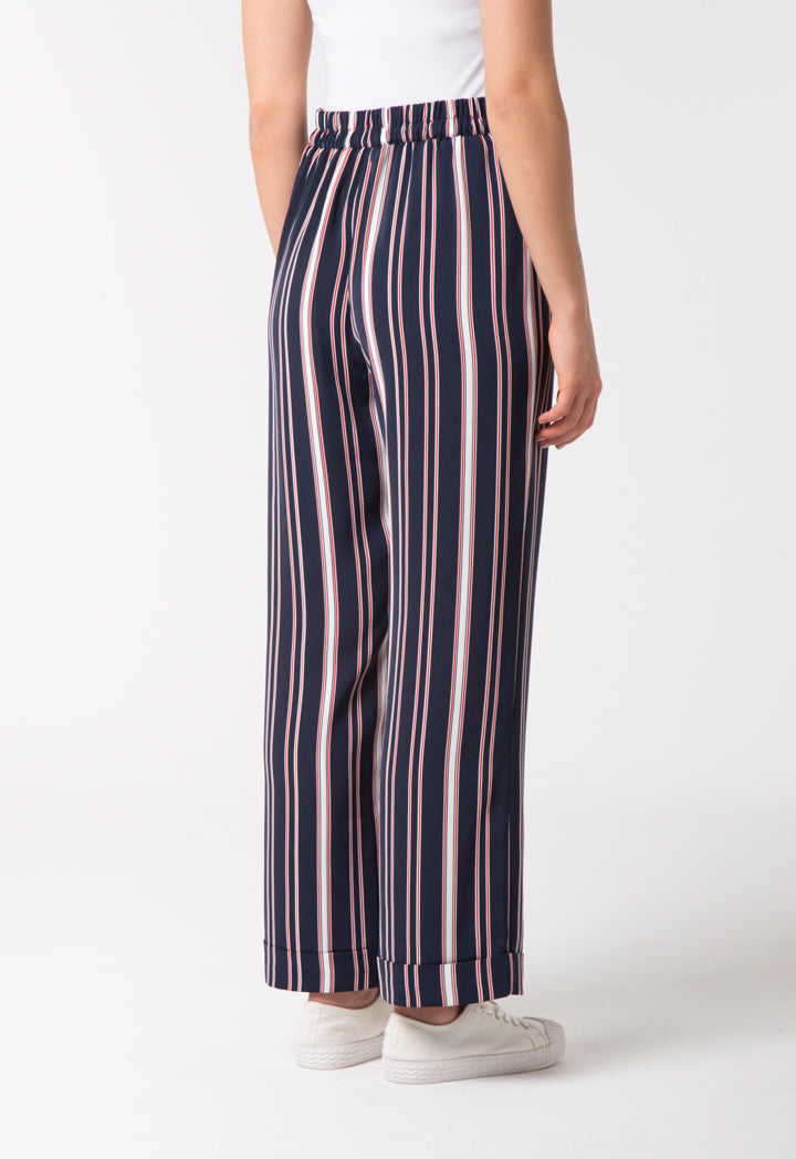 Striped Crepe Trousers