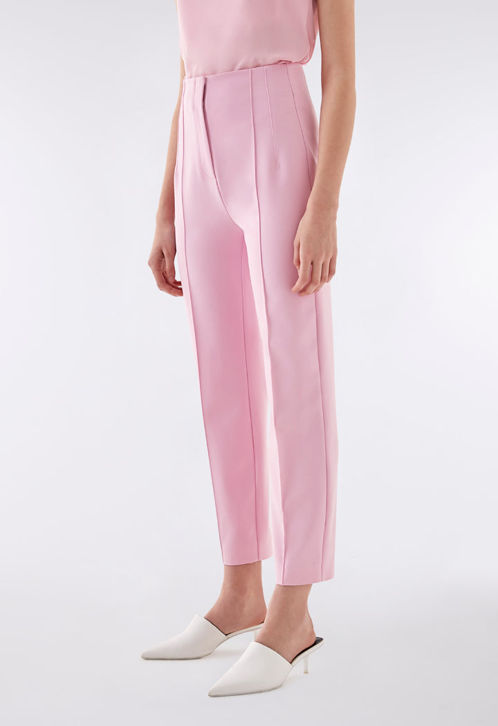 Pink Pintuck High Waist Trouser