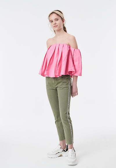 Gathered Off-Shoulder Top