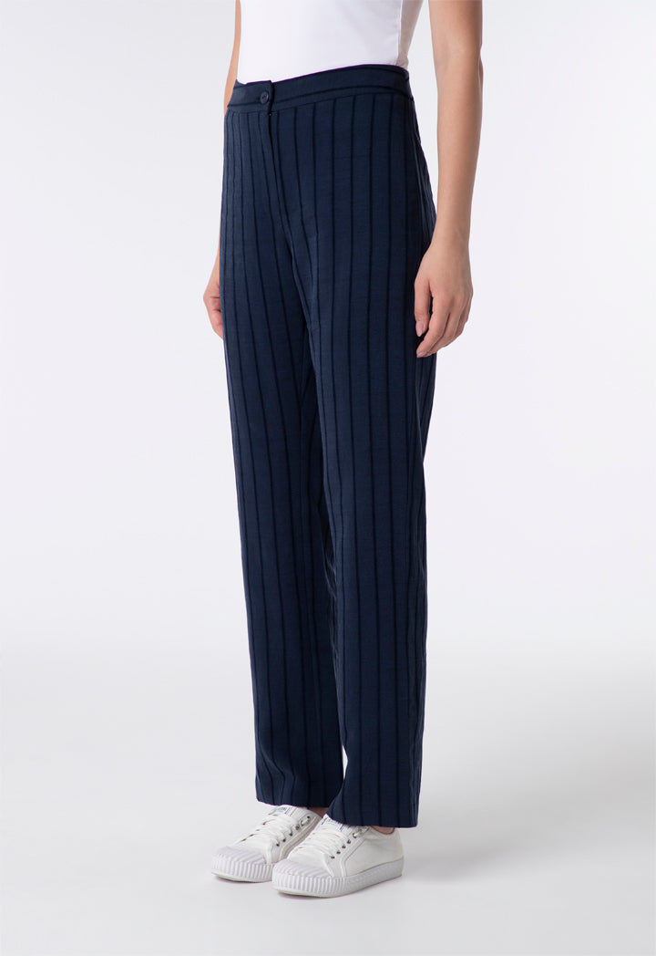 Textured Striped Pattern Trouser - Fresqa