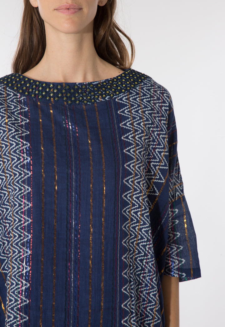 Indian Lurex Printed Blouse