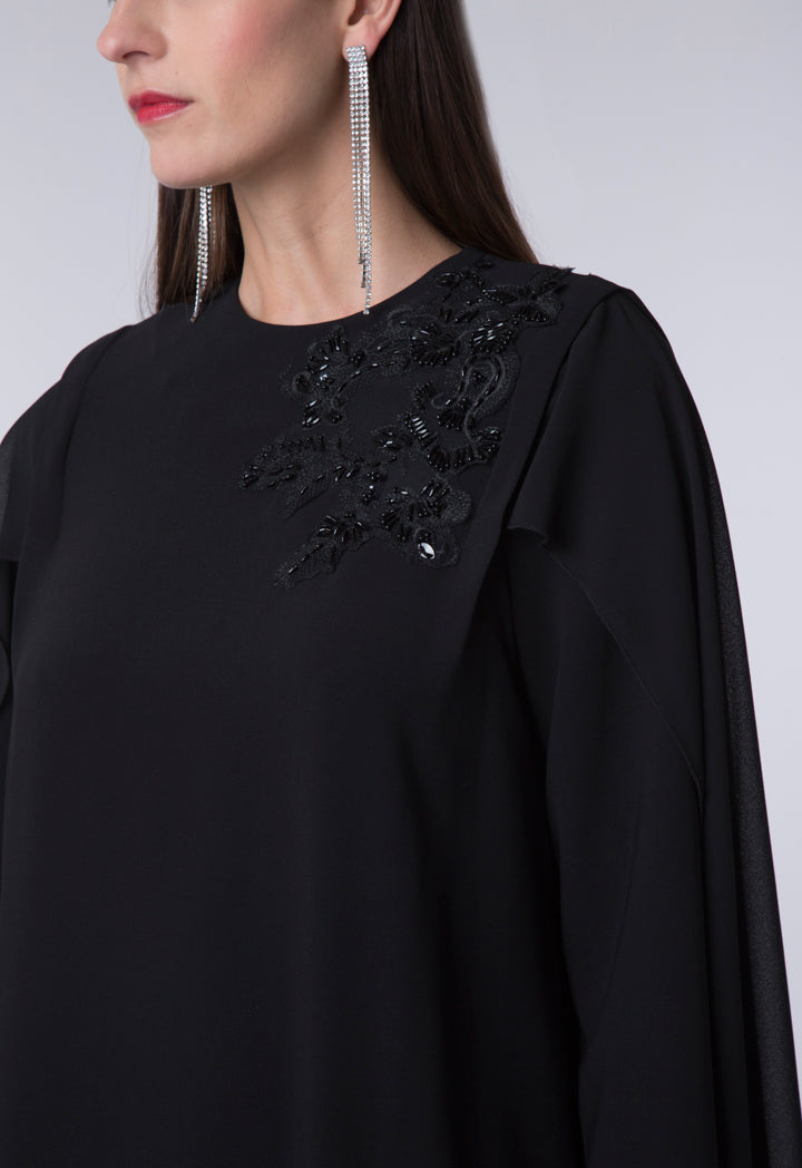 Chiffon Cape Overlay Dress ZAY Chiffon Cape Overlay Dress ZAY