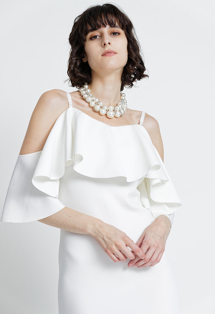 off the shoulder peplum midi dress Off Shoulder Peplum Midi Dress – ZAY