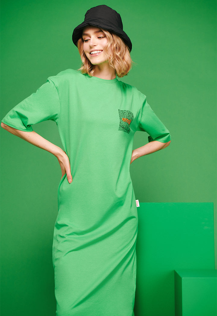 Emoji Embroidered Knitted Long Dress – ZAY