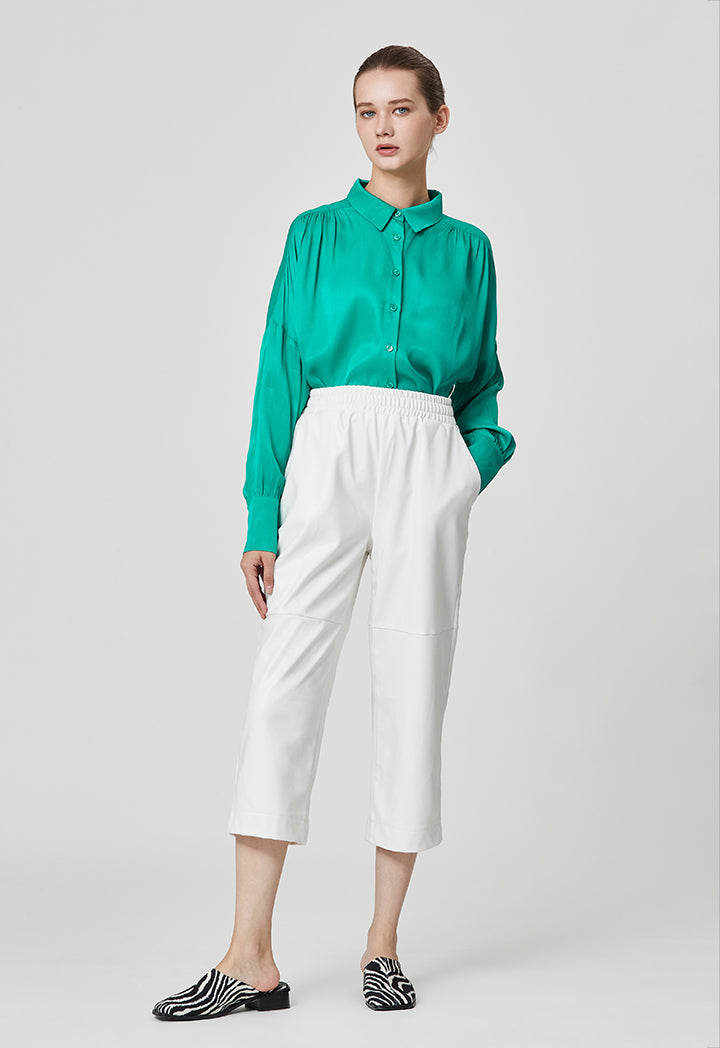 Faux Leather Straight Fit Trouser