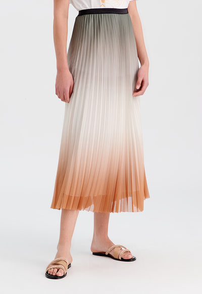 Pleated Ombre Classic Skirt