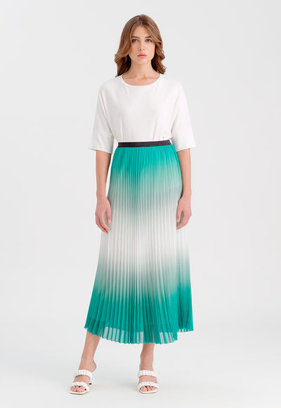 Pleated Ombre Classic Skirt