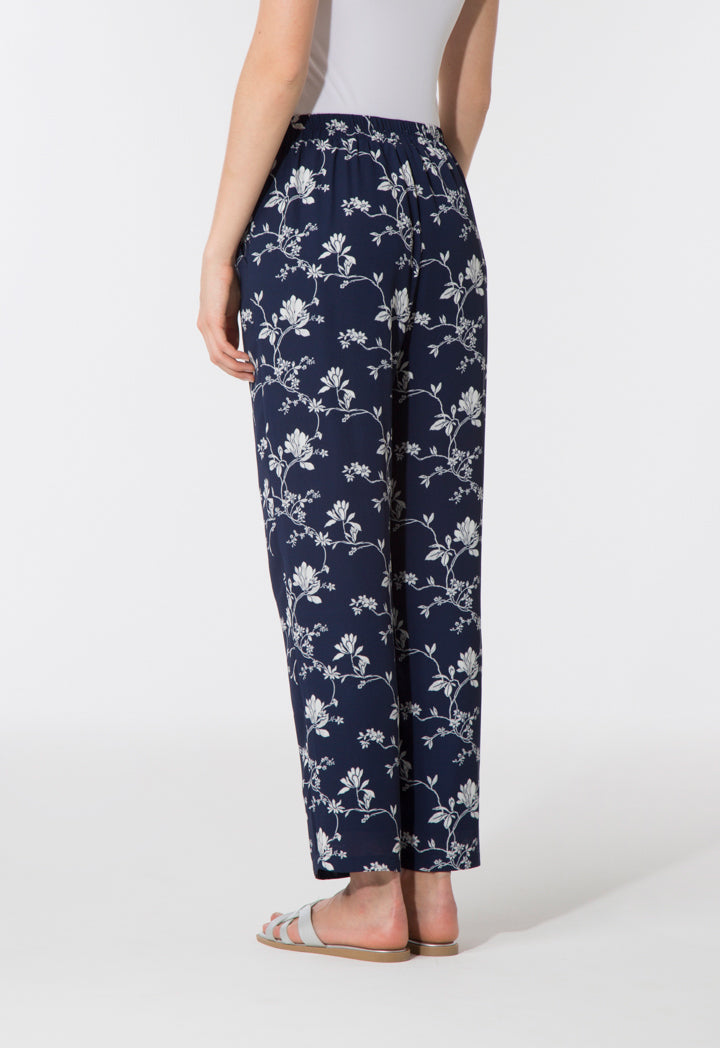 Floral Chiffon Crepe Trouser