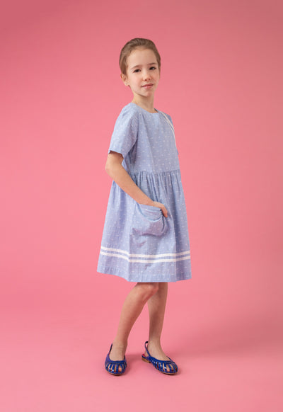 Gathered Waist Stripes Dress