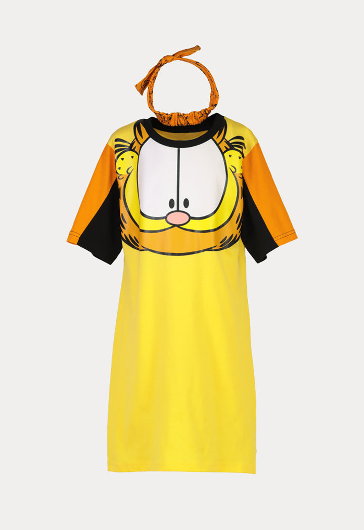 garfield t shirt dress Women's Garfield My Presence Is Your Present Graphic T-shirt Dress - Heather Charcoal