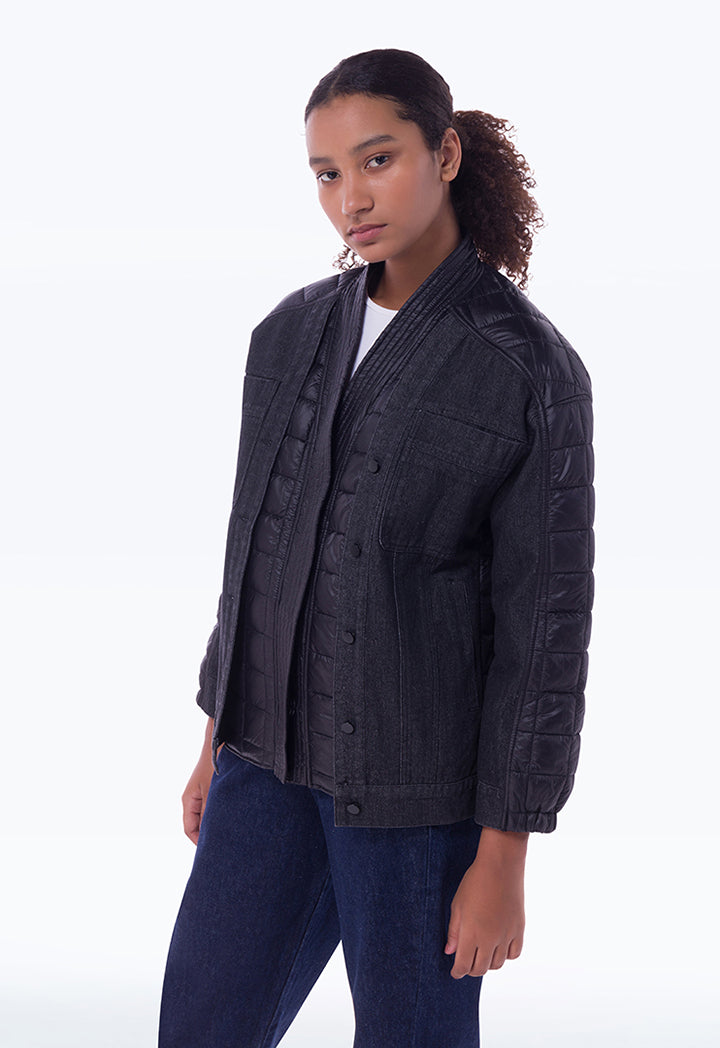 Waterproof Textured Solid Outer Jacket