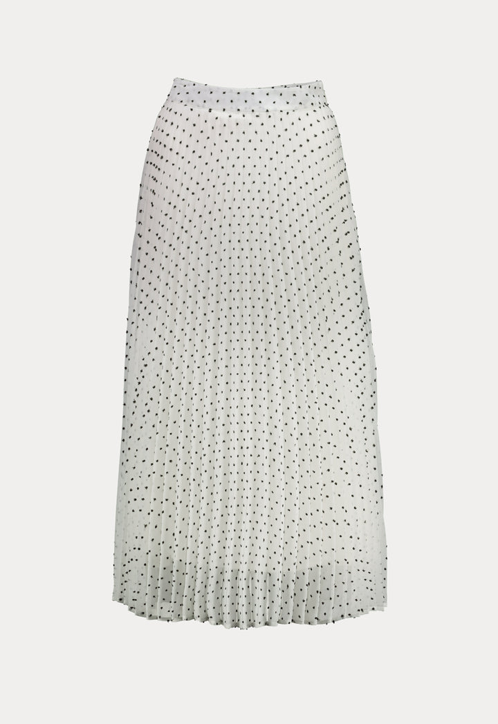 Dotted Pleated Skirt