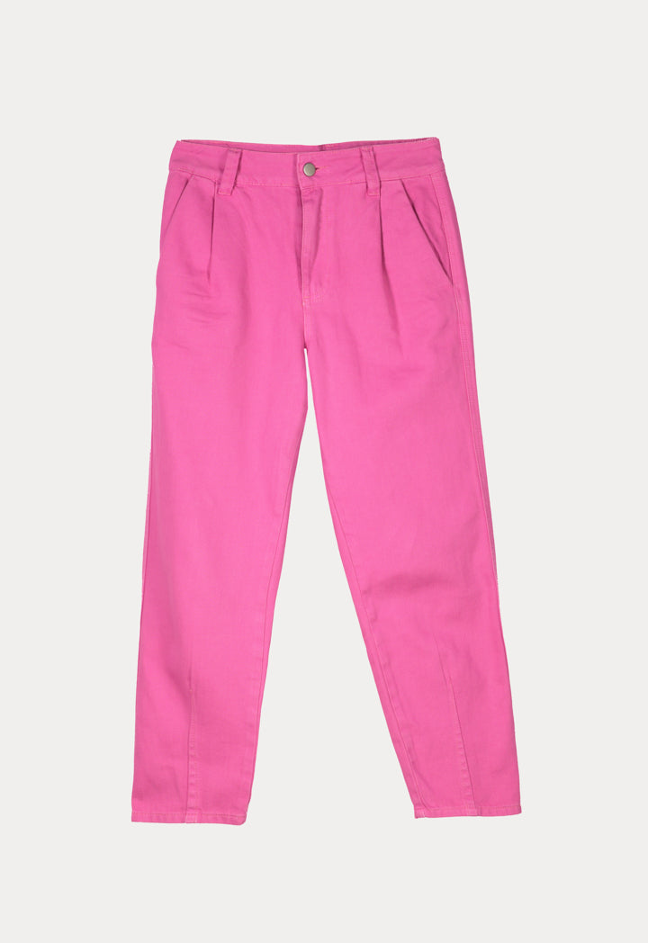 High Waist Pink Denim Pants