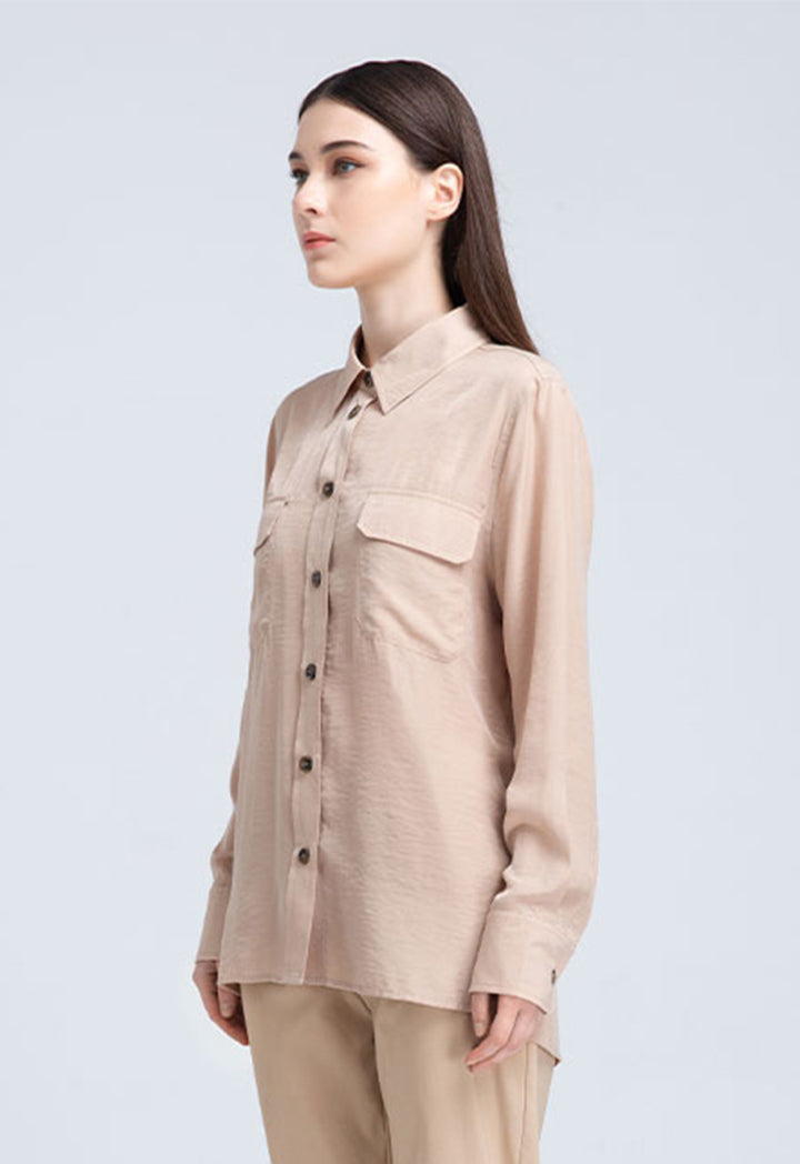 Solid Crepe Textured Shirt