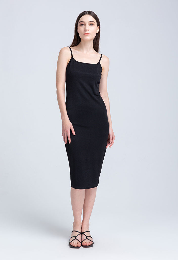 Square Neck Bodycon Basic Dress
