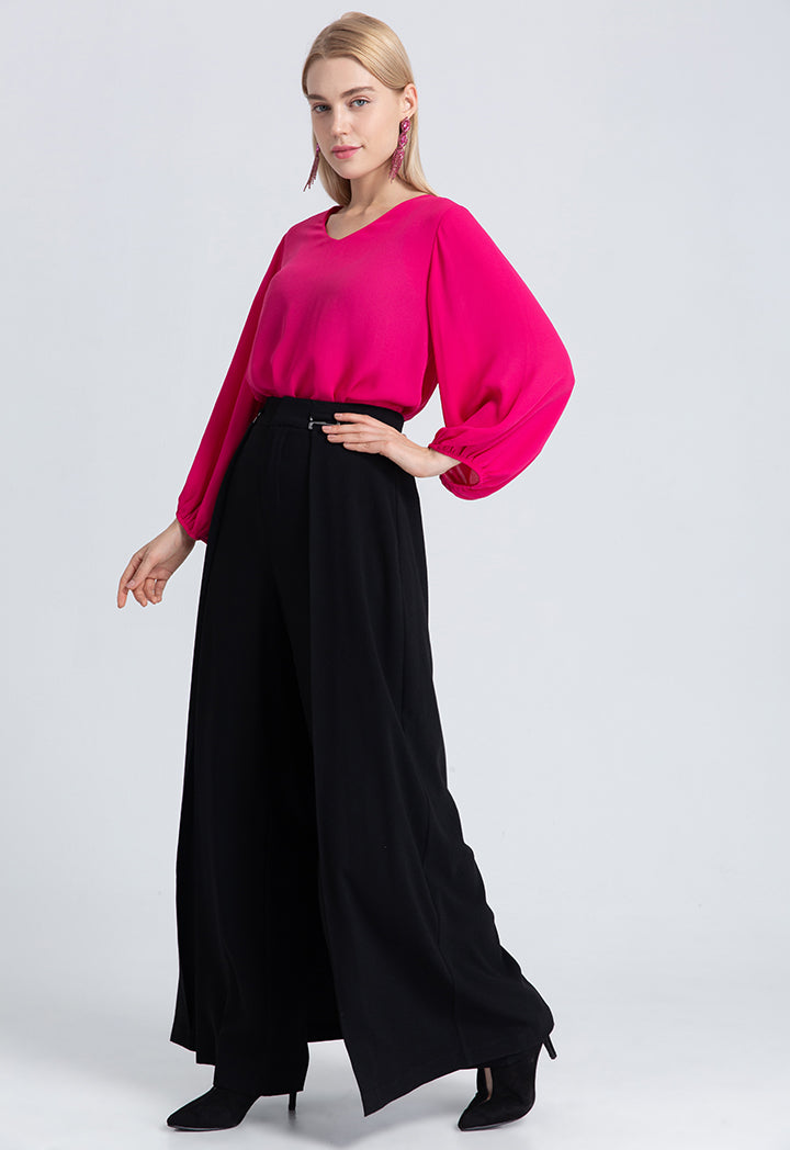 Wide Trousers With Detachable Skirt