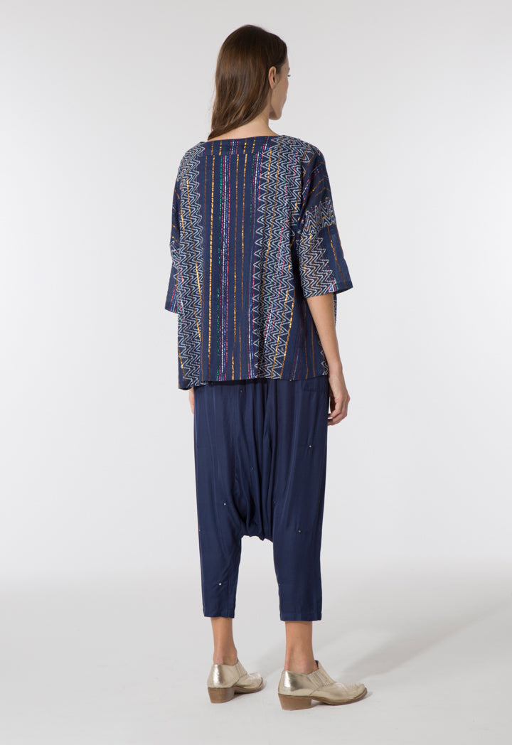 Indian Lurex Printed Blouse